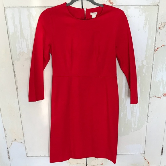 J. Crew Dresses & Skirts - Bright Red J.Crew Zipper Back Dress
